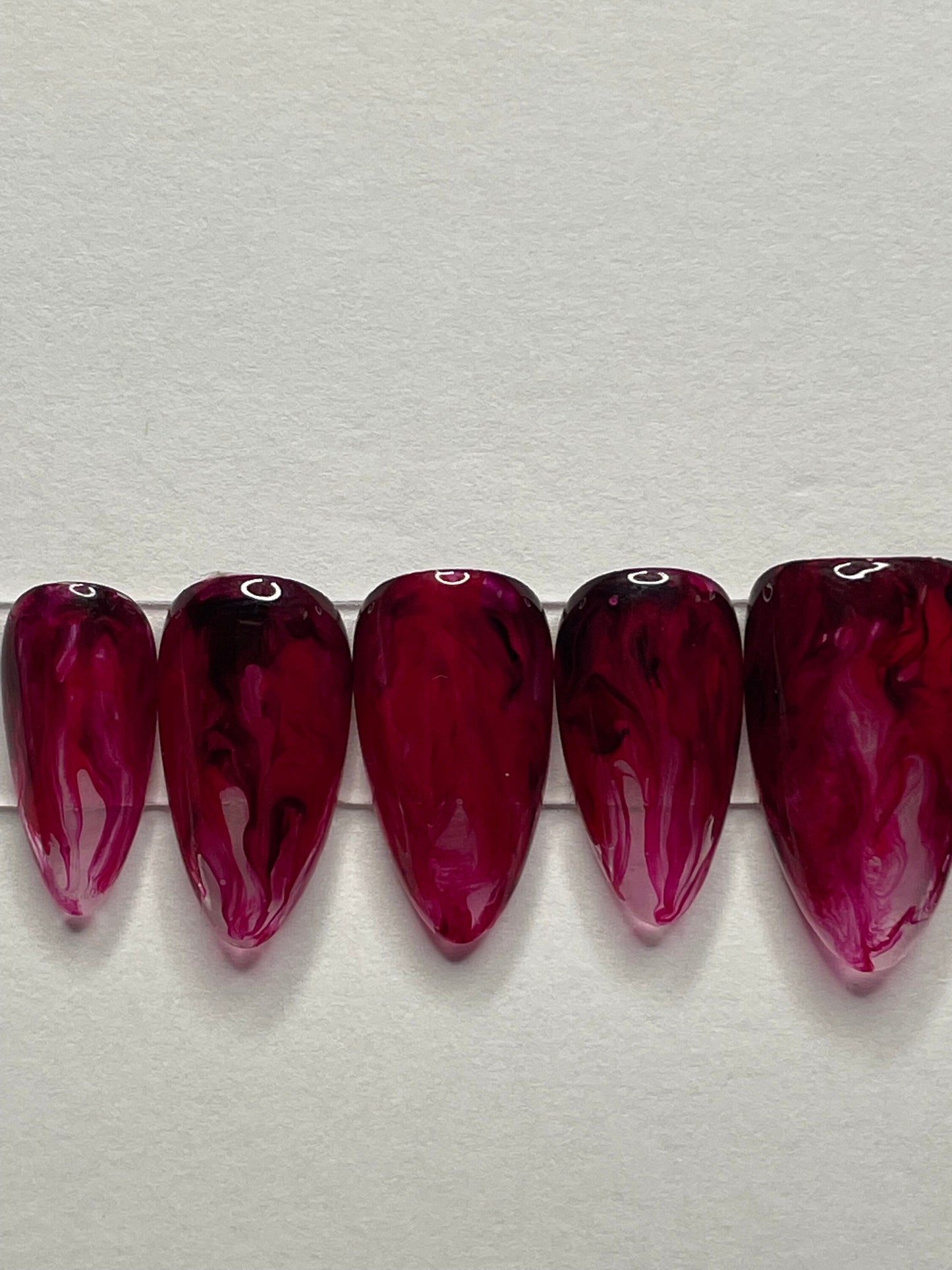 Blood Spill || Halloween Nails || Luxury Press On Nails | Reusable | Hand Painted | Made by WitchyWonders&Wares
