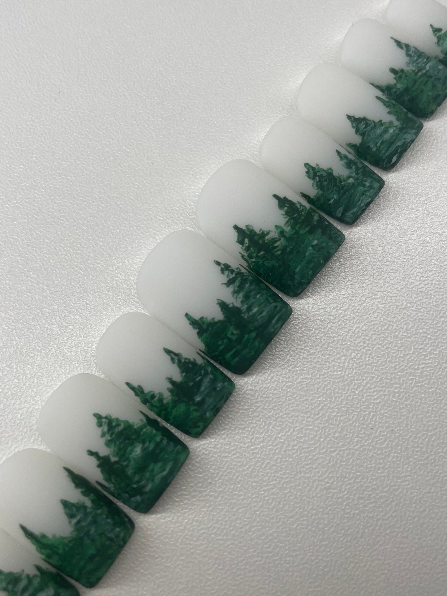 Frosty Woods || Luxury Press On Nails | Reusable | Hand Painted | Made by WitchyWonders&Wares