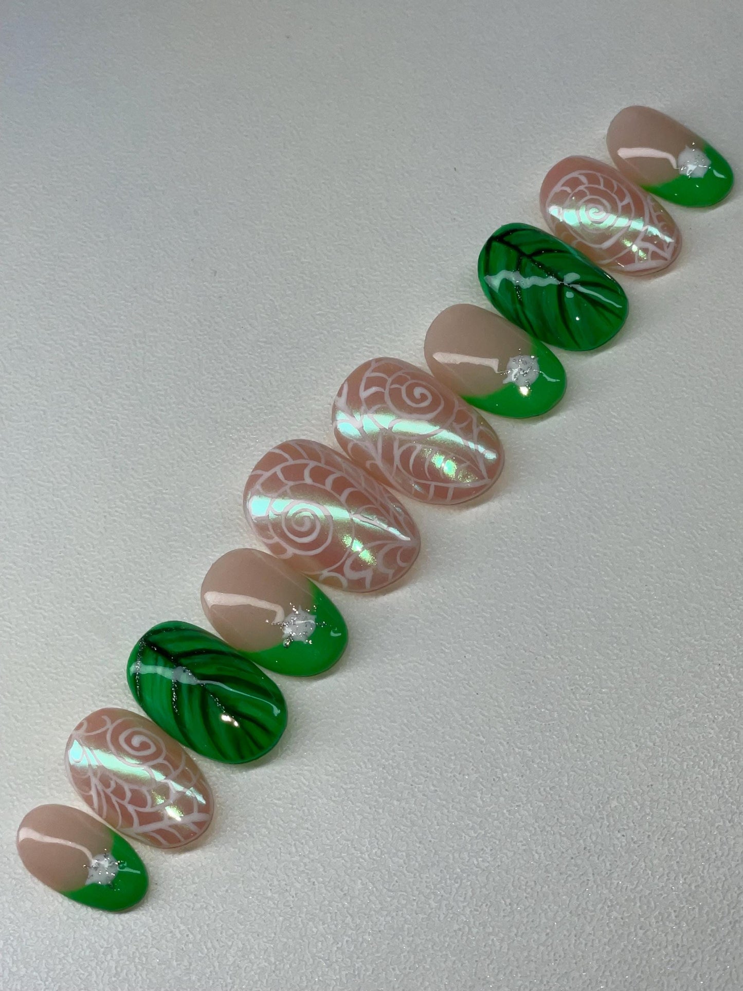 Tinkerbell || Fandom Nails || Luxury Press On Nails | Reusable | Hand Painted | Made by WitchyWonders&Wares