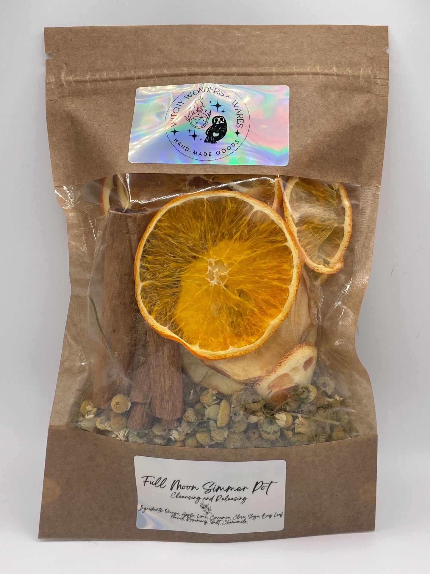 Intention Simmer Pot Kit || Full Moon Cleansing and Releasing || Spell Simmer Pot Kit || WitchyWonders&Wares