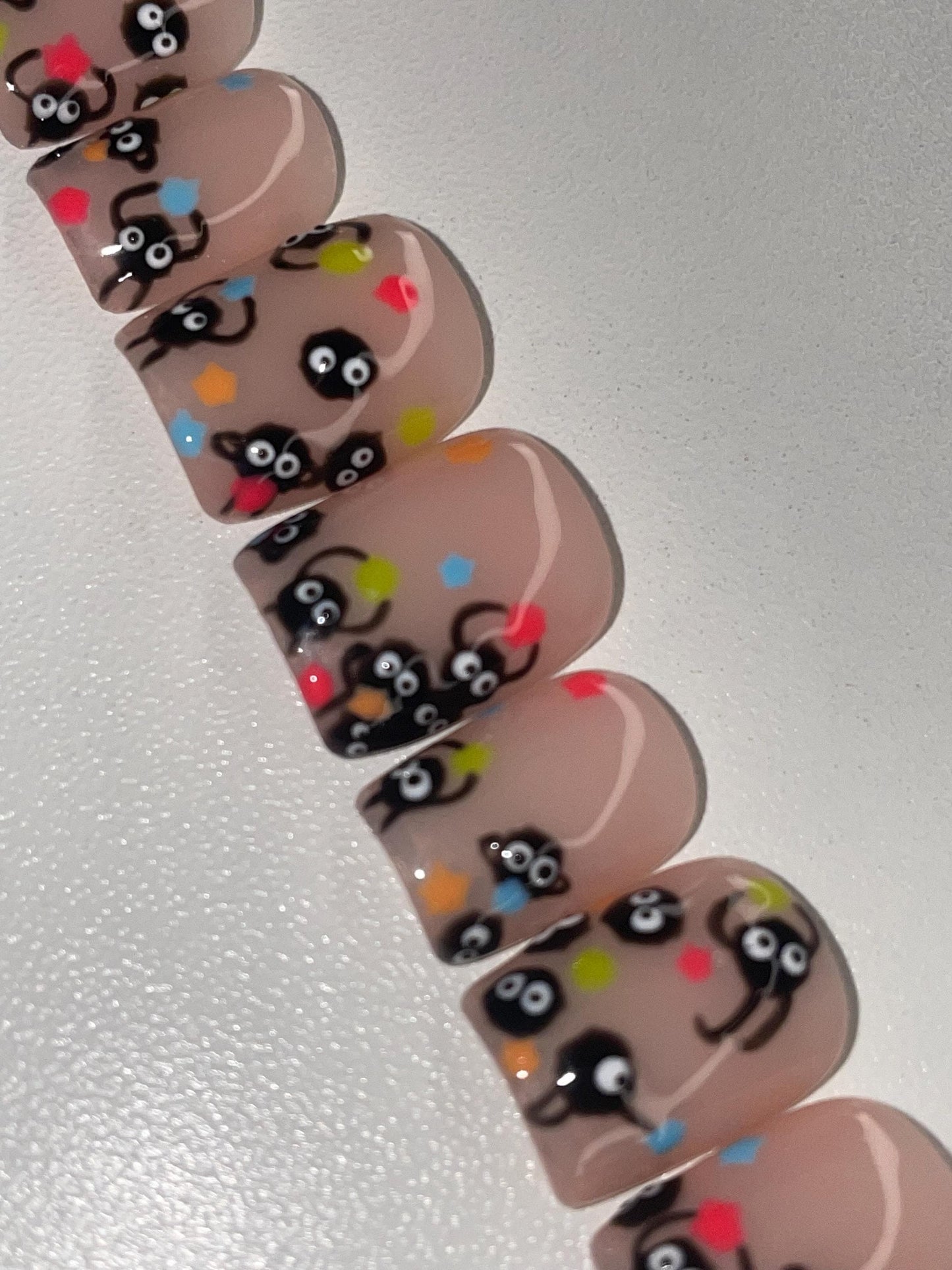 Soot Sprites || Luxury Press On Nails | Reusable | Hand Painted | Made by WitchyWonders&Wares