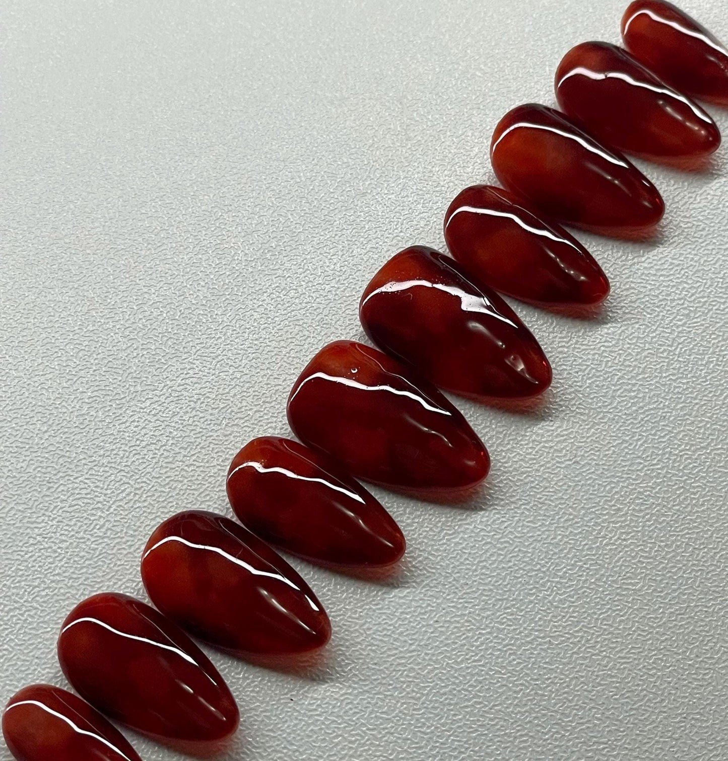Tortoise Shell || Fall Nails || Luxury Press On Nails | Reusable | Hand Painted | Made by WitchyWonders&Wares