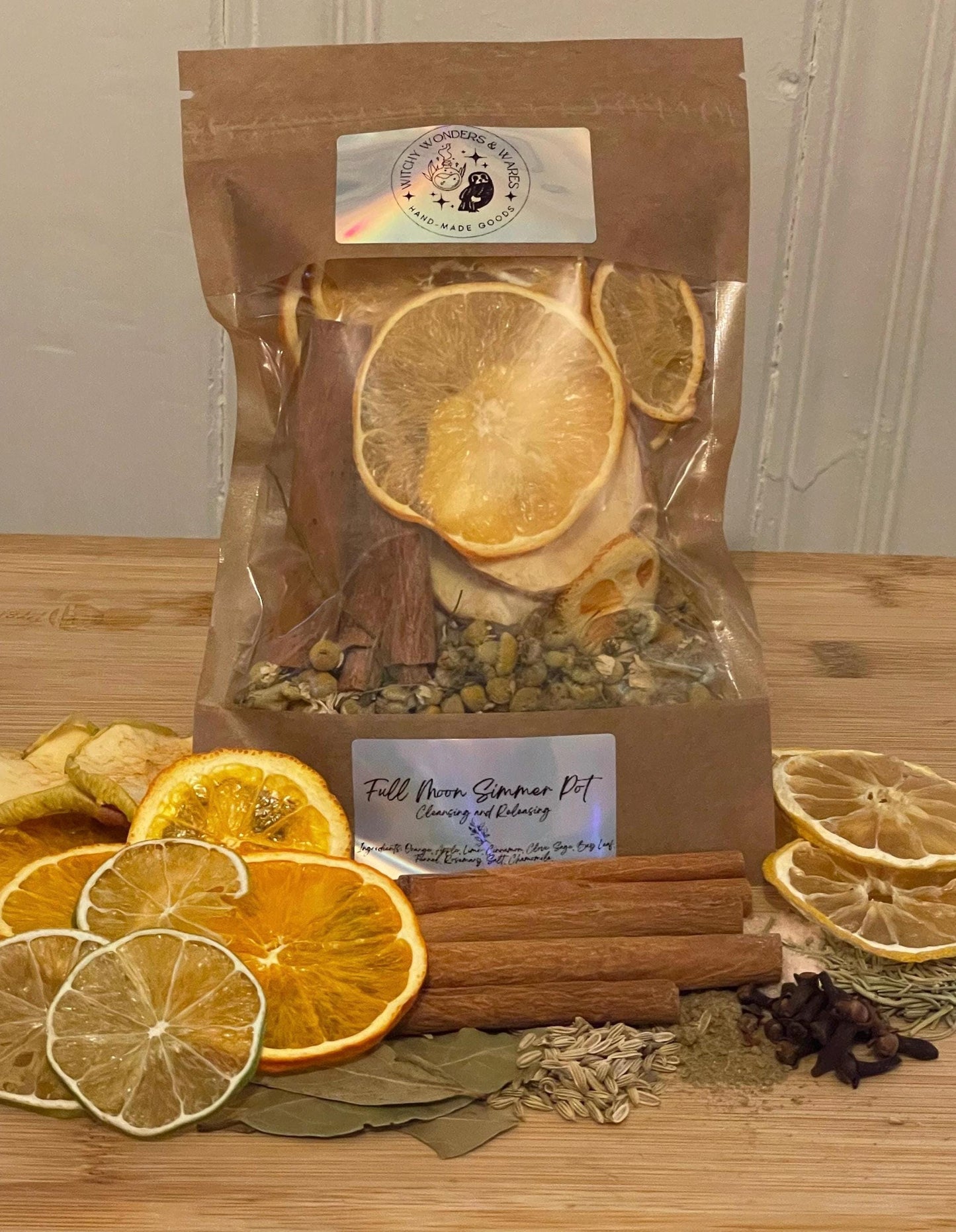 Intention Simmer Pot Kit || Full Moon Cleansing and Releasing || Spell Simmer Pot Kit || WitchyWonders&Wares