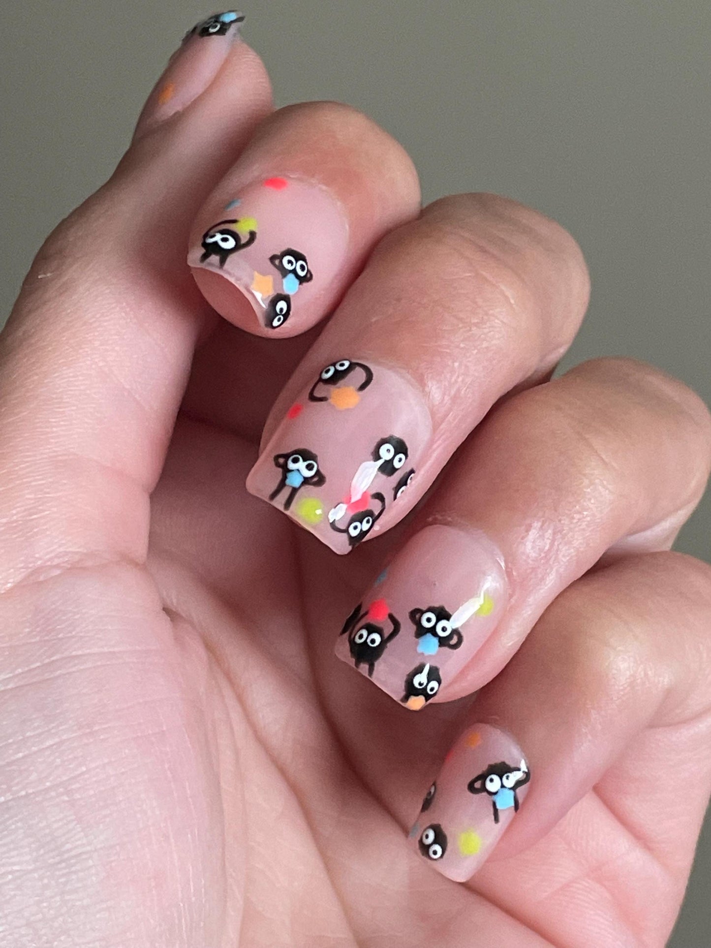 Soot Sprites || Luxury Press On Nails | Reusable | Hand Painted | Made by WitchyWonders&Wares