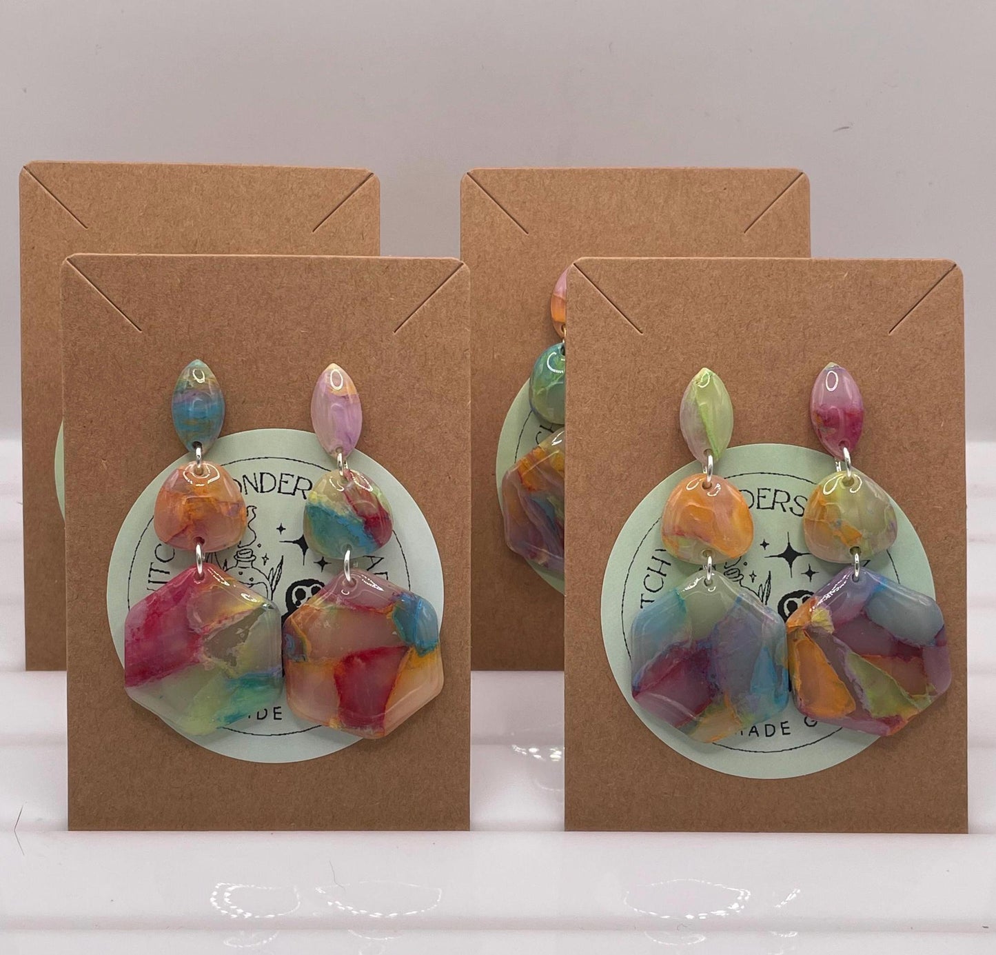 Rainbow Earrings || Pride Earrings || Handmade by WitchyWonders&Wares