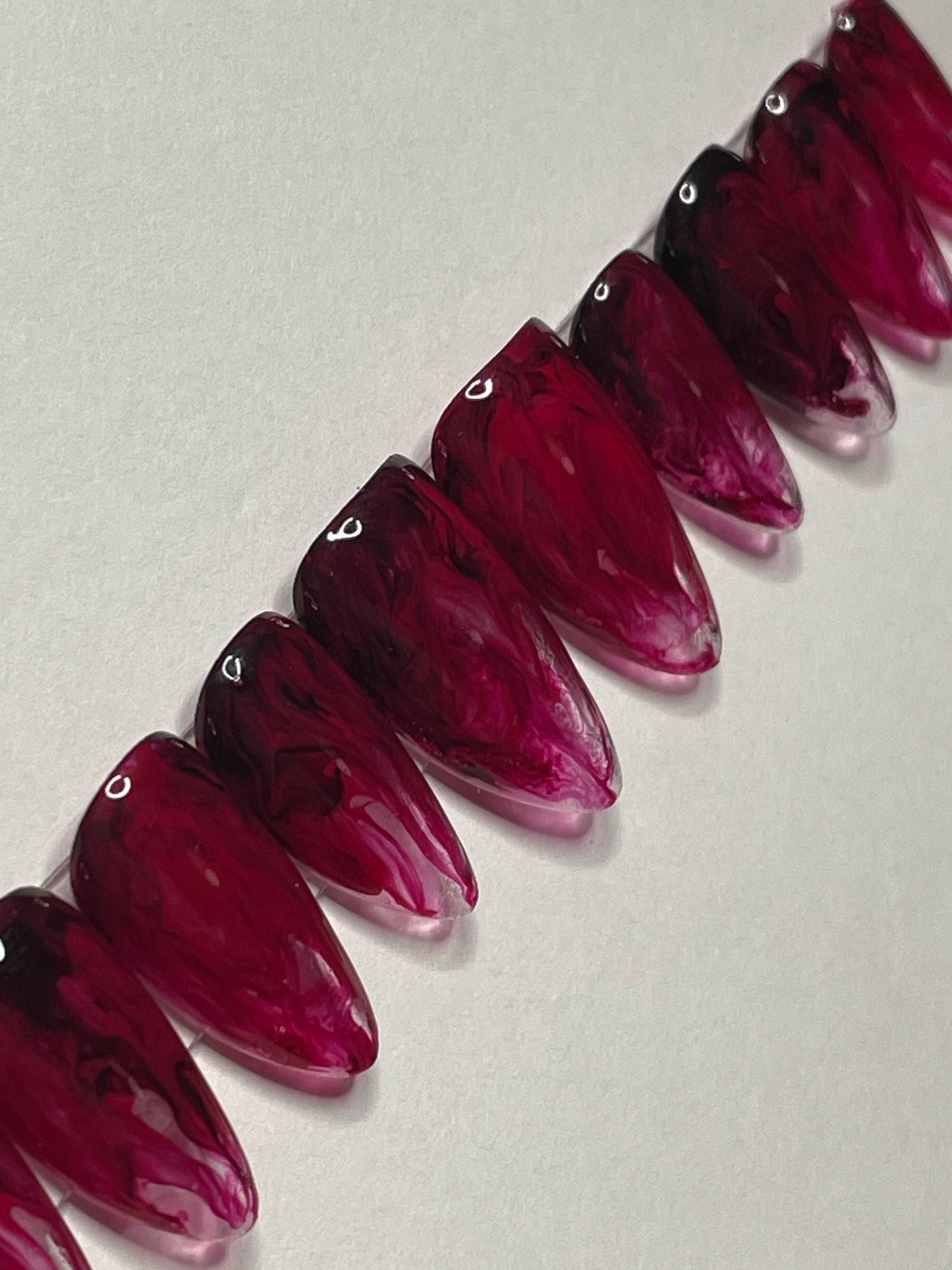 Blood Spill || Halloween Nails || Luxury Press On Nails | Reusable | Hand Painted | Made by WitchyWonders&Wares