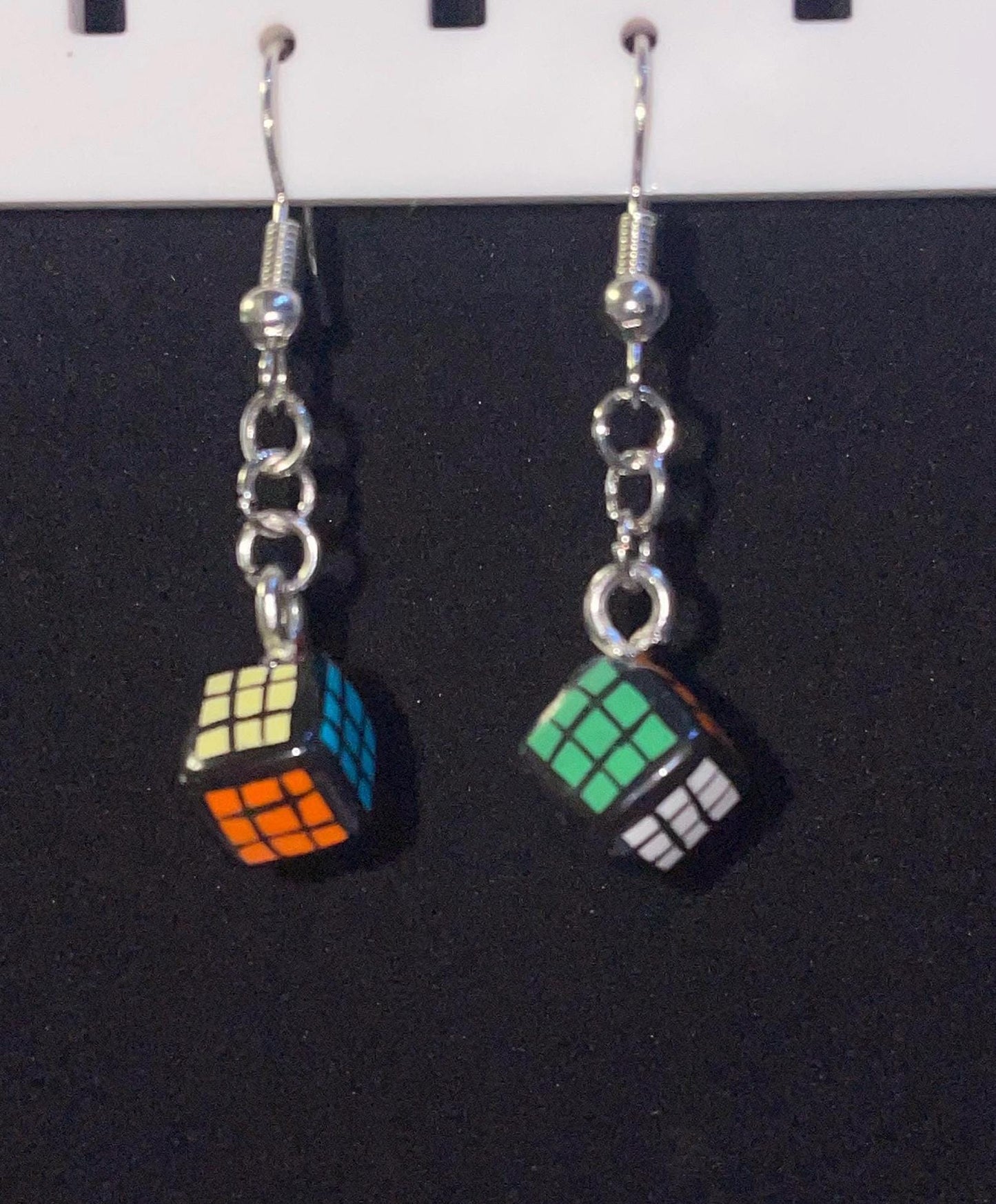 Rubiks Cube Earrings || Cute/Funny Earrings ||  Handmade by WitchyWonders&Wares
