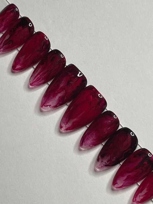 Blood Spill || Halloween Nails || Luxury Press On Nails | Reusable | Hand Painted | Made by WitchyWonders&Wares