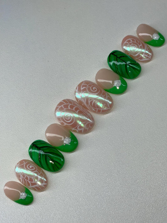 Tinkerbell || Fandom Nails || Luxury Press On Nails | Reusable | Hand Painted | Made by WitchyWonders&Wares