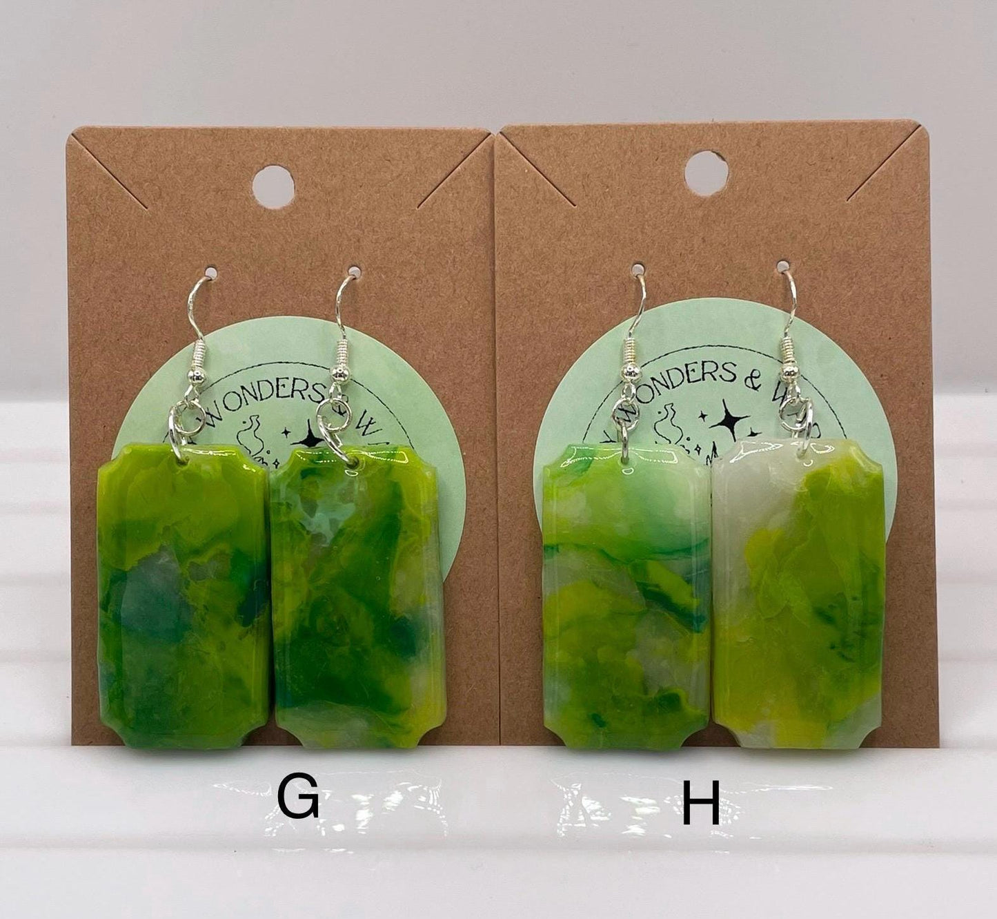 Moss Agate || Crystal Inspired Earrings ||  Handmade by WitchyWonders&Wares