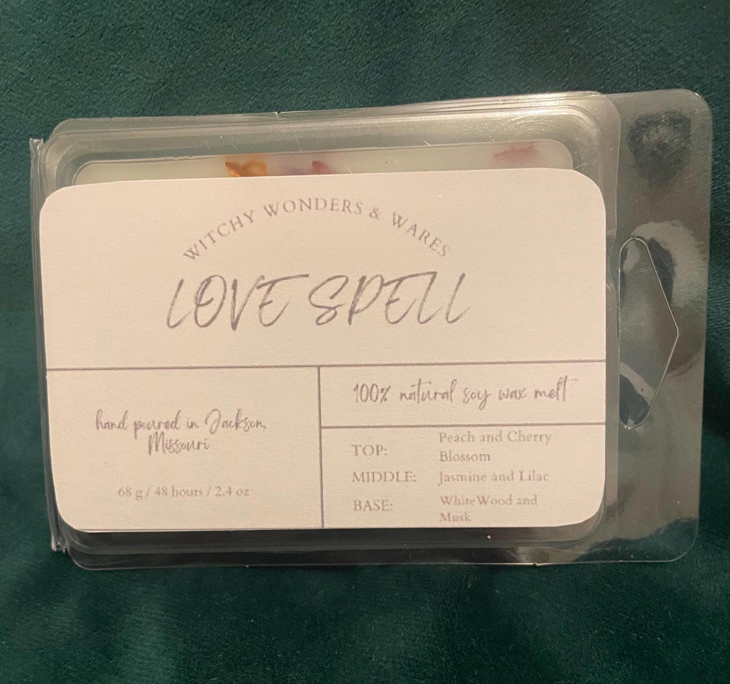 Love Spell || Soy Wax Melt || Vegan || Hand-Poured || WitchyWonders&Wares