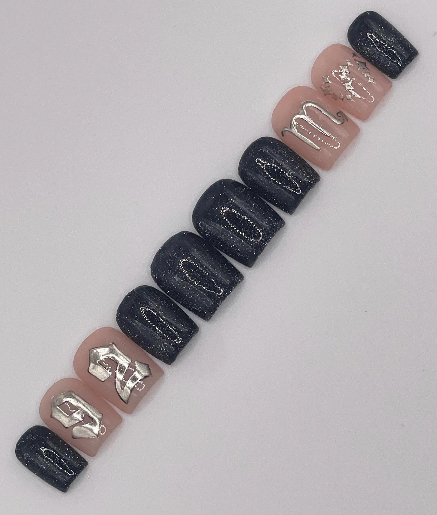 Birthday Nails || Customizable || Luxury Press On Nails | Reusable | Hand Painted | Made by WitchyWonders&Wares