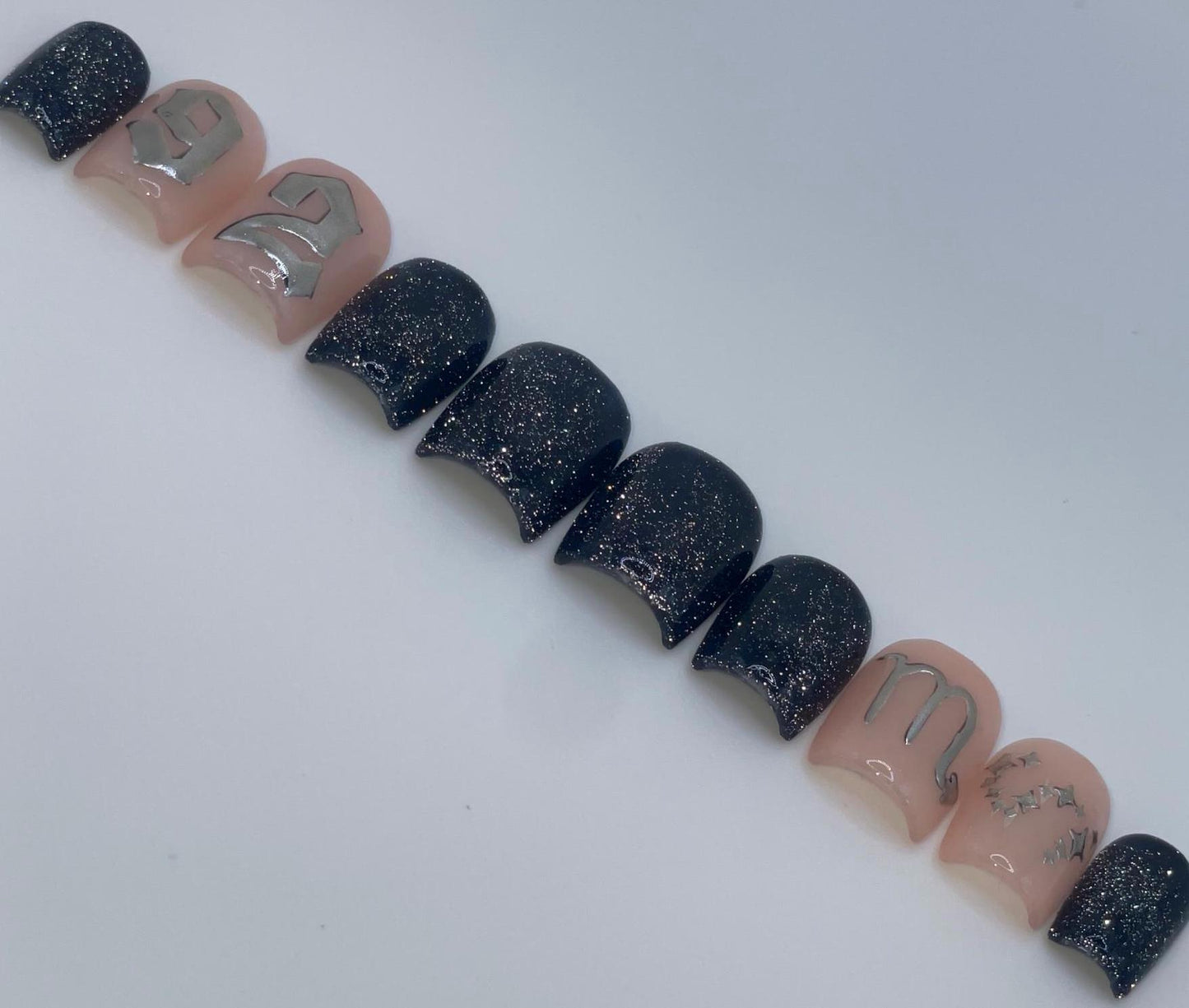 Birthday Nails || Customizable || Luxury Press On Nails | Reusable | Hand Painted | Made by WitchyWonders&Wares