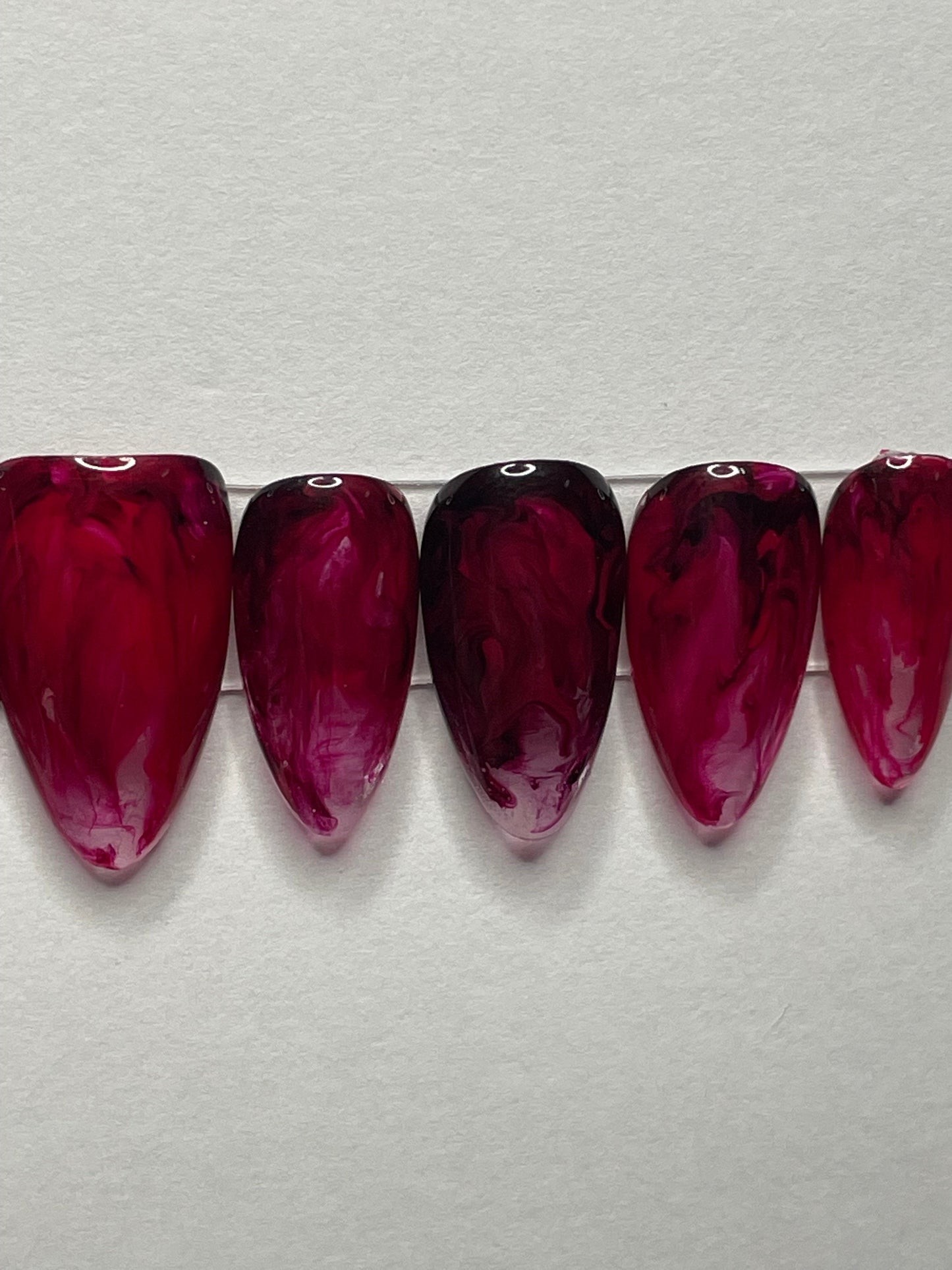 Blood Spill || Halloween Nails || Luxury Press On Nails | Reusable | Hand Painted | Made by WitchyWonders&Wares