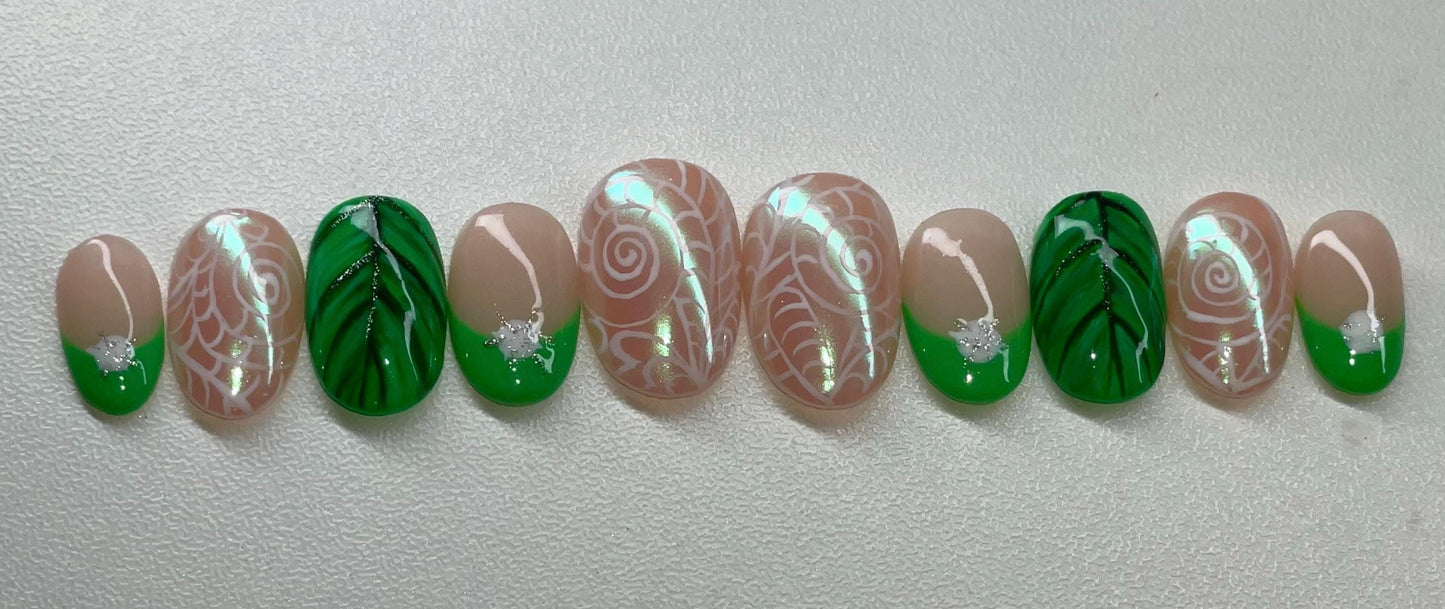 Tinkerbell || Fandom Nails || Luxury Press On Nails | Reusable | Hand Painted | Made by WitchyWonders&Wares