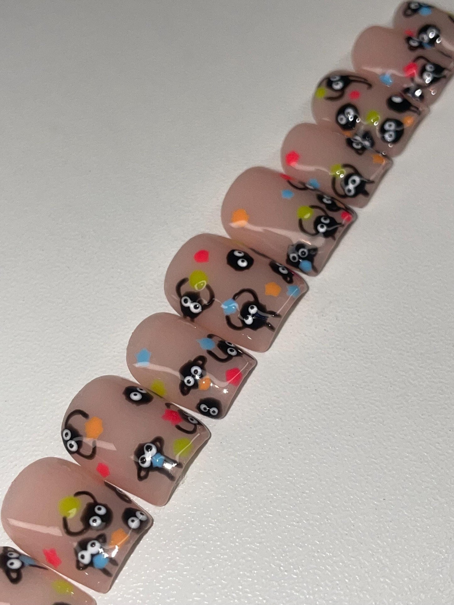 Soot Sprites || Luxury Press On Nails | Reusable | Hand Painted | Made by WitchyWonders&Wares