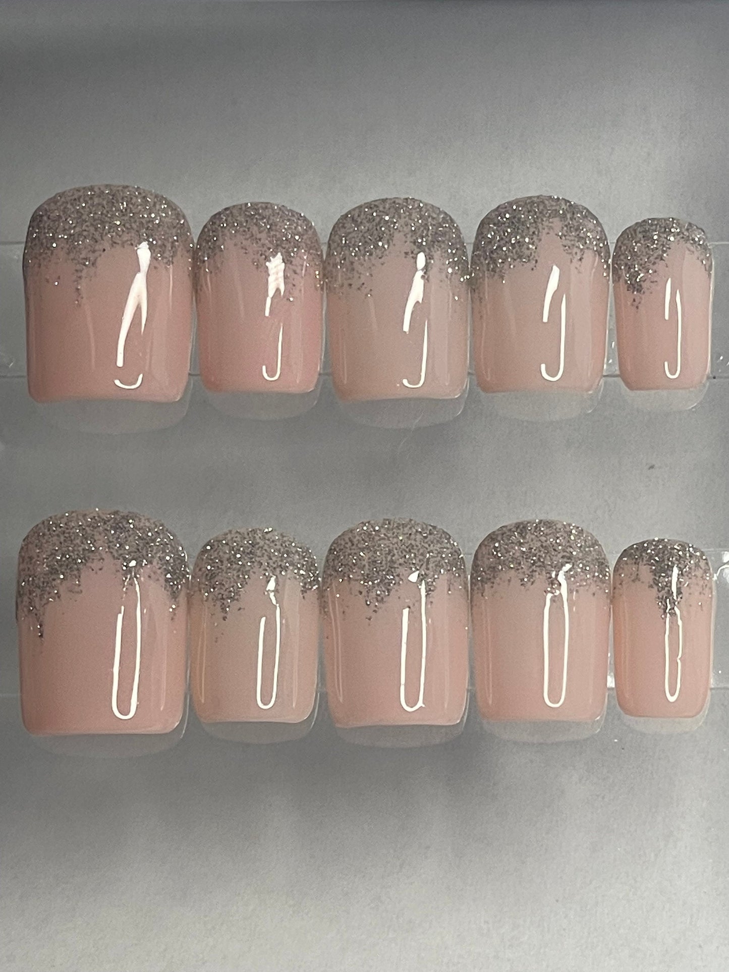 Diamond Drip || Wedding Nails || Luxury Press On Nails | Reusable | Hand Painted | Made by WitchyWonders&Wares