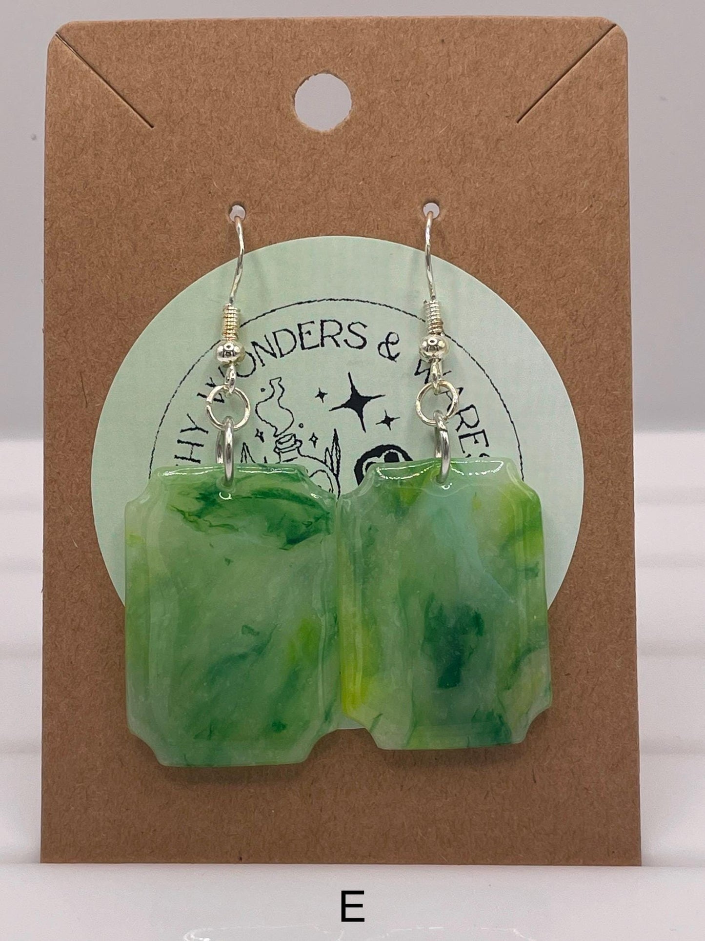 Moss Agate || Crystal Inspired Earrings ||  Handmade by WitchyWonders&Wares